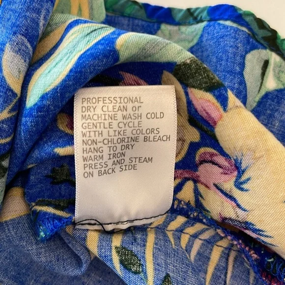 Cynthia Rowley Blue Tropical Floral Tank Top Size Small NWT - Picture 16 of 17